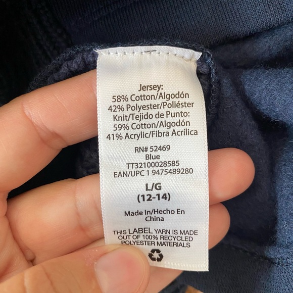 Womens Sweater Hoodie Size Large Knit Navy Blue Cozy Winter Fall - Picture 9 of 9